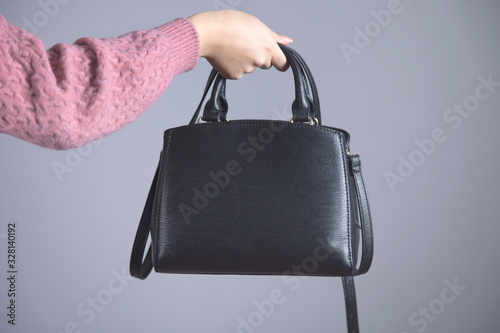 woman hand  black bag