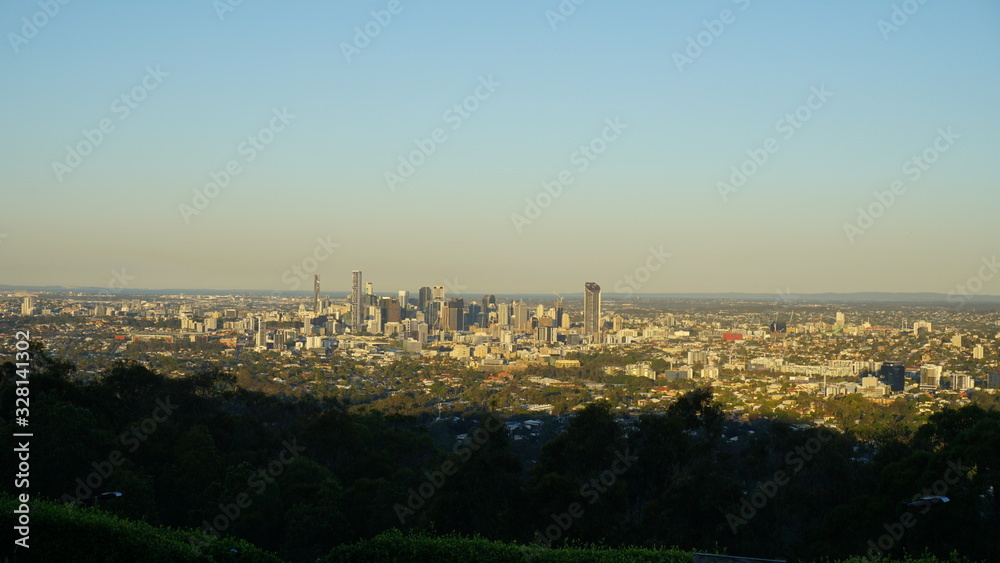Sunset at the Mount Coot Tha Outlook in Brisbane Australia