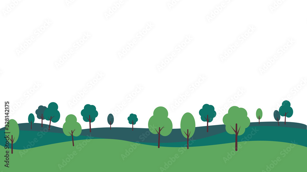 Green eco life flat art style