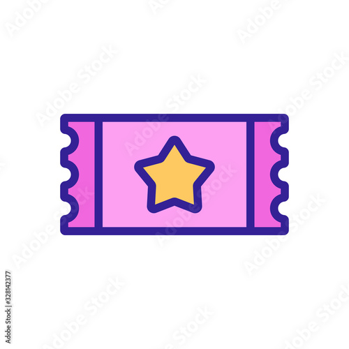 ticket to the museum icon vector. Thin line sign. Isolated contour symbol illustration