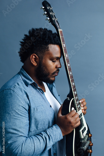 African American Guitarist photo