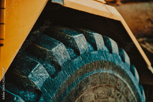 large tractor tire up-close