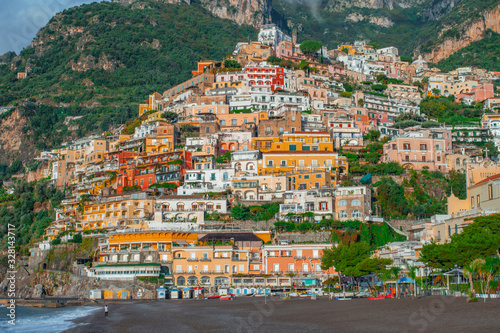 Wallpaper Mural Beautiful Landscape with Positano town at famous amalfi coast, Italy Torontodigital.ca