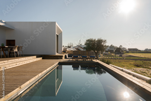 Modern villa with pool and deck