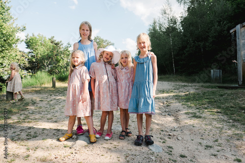 five little girls photo