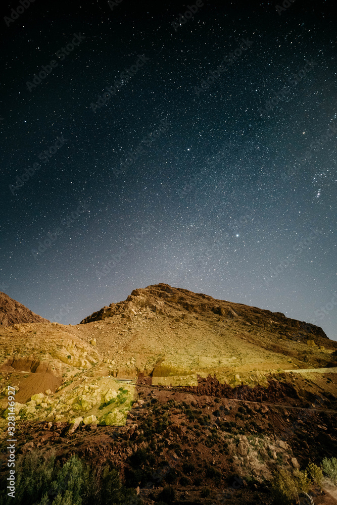 Starry night at Dades Gorges, Morocco Starry night at Dades Gorges, Morocco
