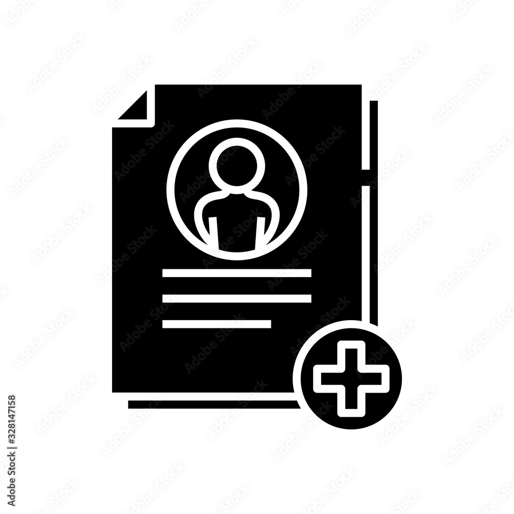 New employee black icon, concept illustration, vector flat symbol, glyph sign. New employee black icon, concept illustration, vector flat symbol, glyph sign.