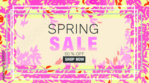 spring sale banner, sale banner, sale banner for website, 50% sale vectors pring sale banner edition, banner vector illustration