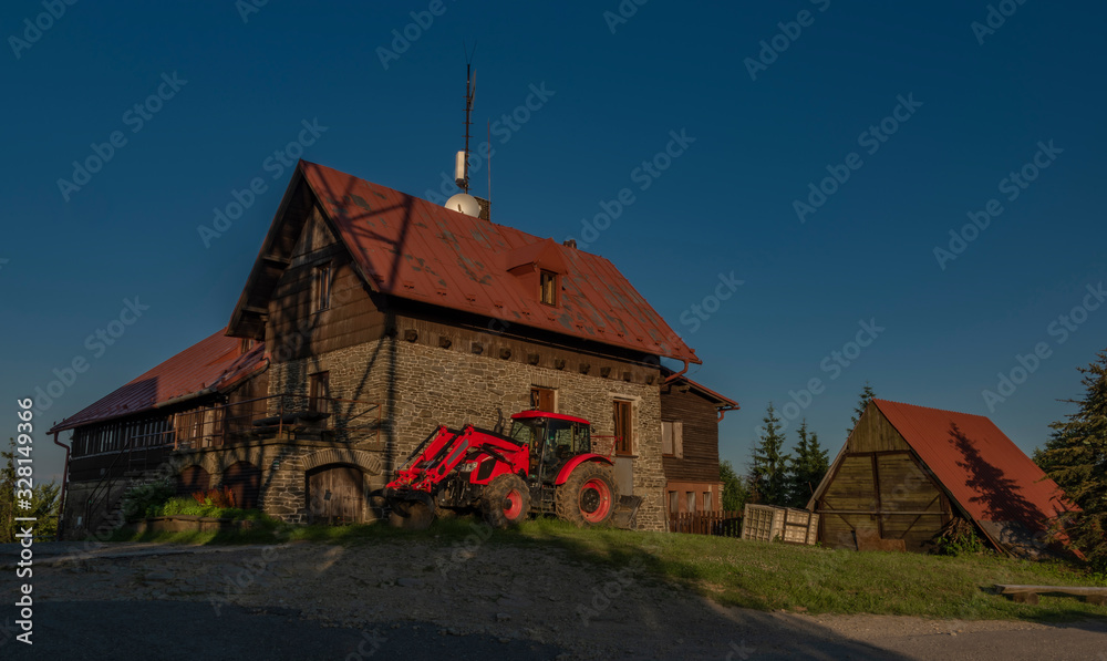 Javorovy hill over Trinec town in east Moravia