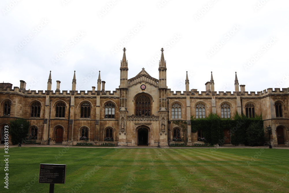 The photo shows the old Cambridge University.