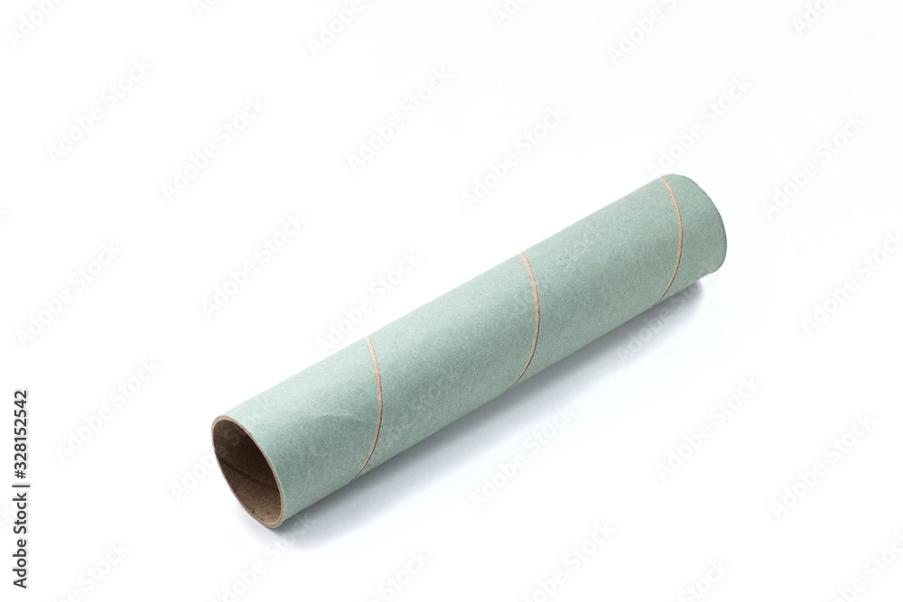 Carton cylindrical paper roll tube or pipe full completely isolated on a white background Carton cylindrical paper roll tube or pipe full completely isolated on a white background