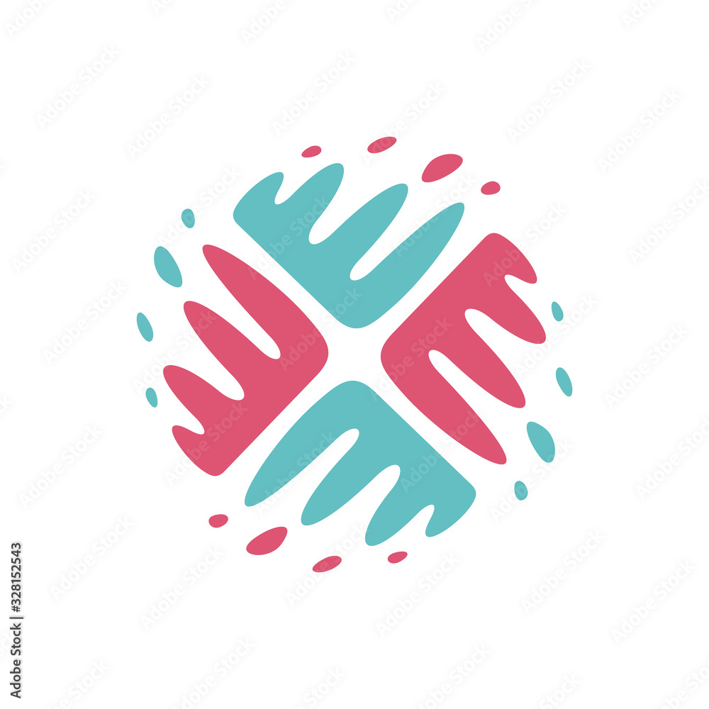 Obraz premium Colorful abstract logo. Icon design. Template elements - vector sign