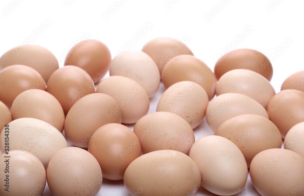 Eggs organic isolated on white background and texture Eggs organic isolated on white background and texture