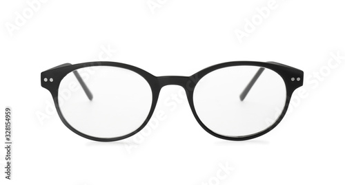 New modern elegant glasses isolated on white