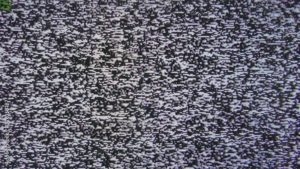 TV static screen with noise grain background