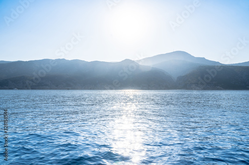 Clear azure coloured sea water  Sardinia  Italy