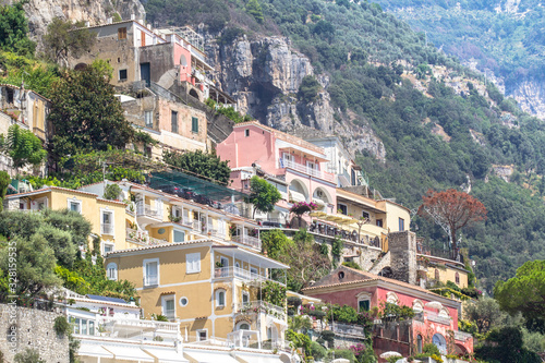 Colourful houses in Positano city, Italy © robertdering
