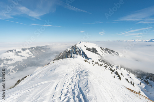 Snowshoe tour on the Hochgrat in the Allgau © mindscapephotos