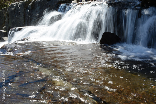 SOUTH LAKE TAHOE, CALIFORNIA, USA - AUGUST 21, 2019: Eagle Falls at Emerald Bay on Tahoe Lake