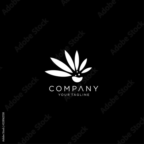 CBD oil leaf - Cannabidiol - CBD leaf - Hemp icon / logo template, Logo design inspiration - Vector