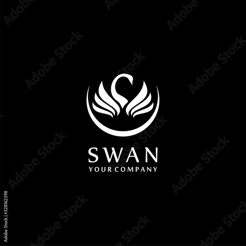 Abstract Swan logo ideas design vector illustration 