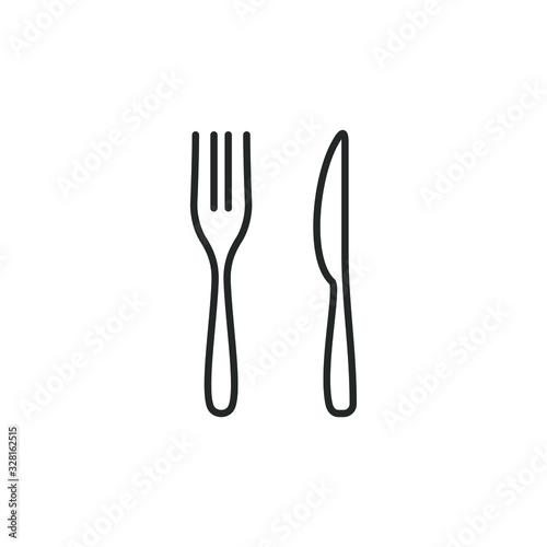 cutlery icon template color editable. cutlery symbol vector sign isolated on white background illustration for graphic and web design.