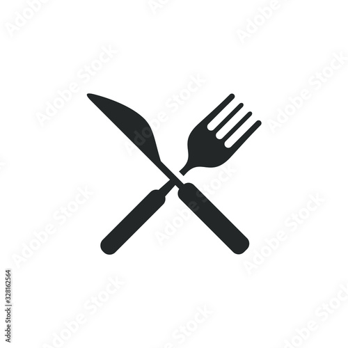 cutlery icon template color editable. cutlery symbol vector sign isolated on white background illustration for graphic and web design.