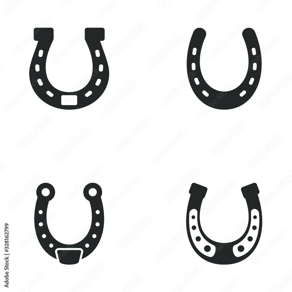 Horseshoe icon template color editable. Horseshoe symbol vector sign