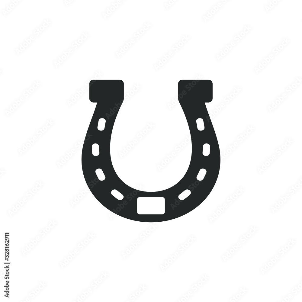 Horseshoe icon template color editable. Horseshoe symbol vector sign
