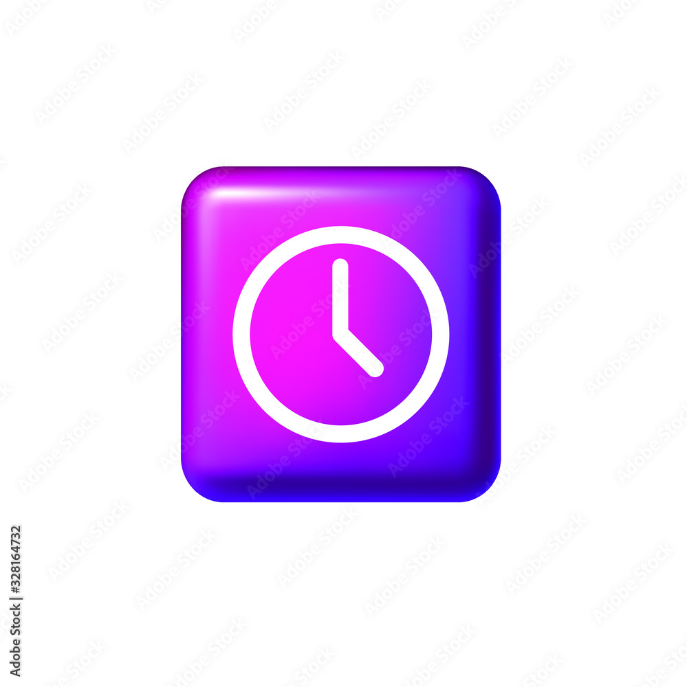 Clock icon, isolated EPS vector illustration Clock icon, isolated EPS vector illustration