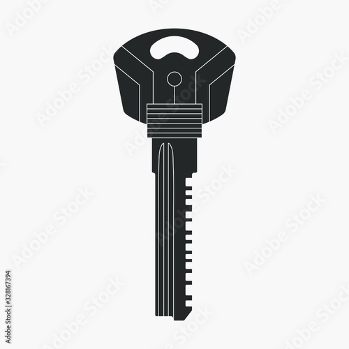 Vector Key icon on white ba...