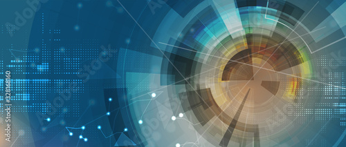 Technology data background, idea of global business solution
