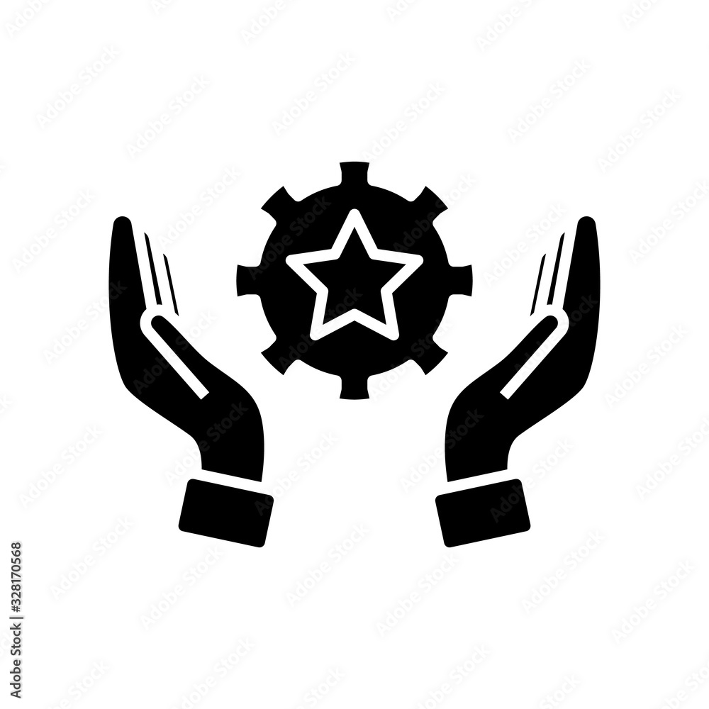 Promising idea black icon, concept illustration, vector flat symbol, glyph sign. Promising idea black icon, concept illustration, vector flat symbol, glyph sign.