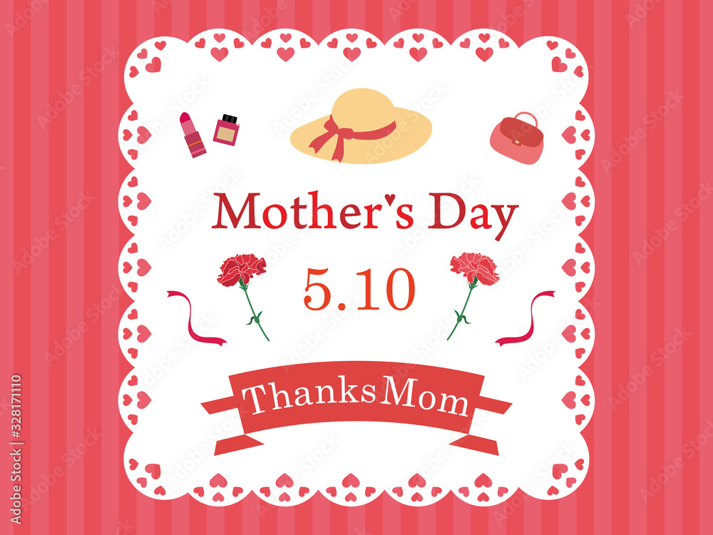 母の日のイラスト オシャレなカード素材 Stock Vector Adobe Stock