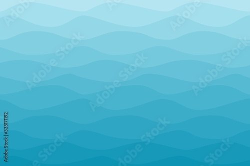 Sea water wavy blue nautical background