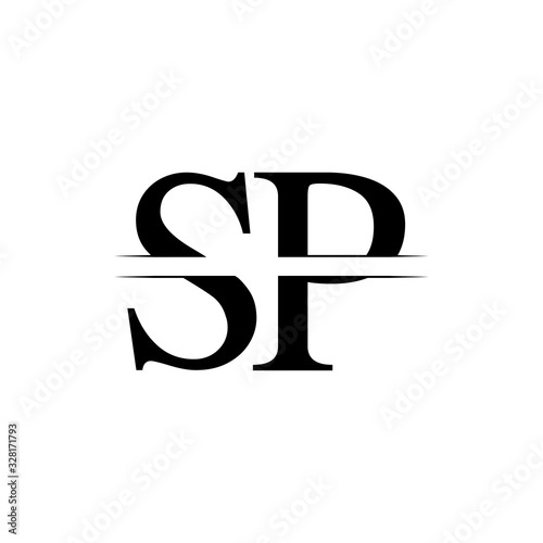 Initial Letter SP Logo Design Vector Template. SP Letter Logo Design