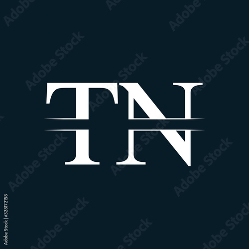 Initial Letter TN Logo Design Vector Template. Linked Typography TN Letter Logo Design