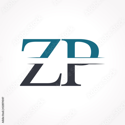 Initial ZP Logo Design Vector Template. Creative Letter ZP Business Logo Vector Illustration