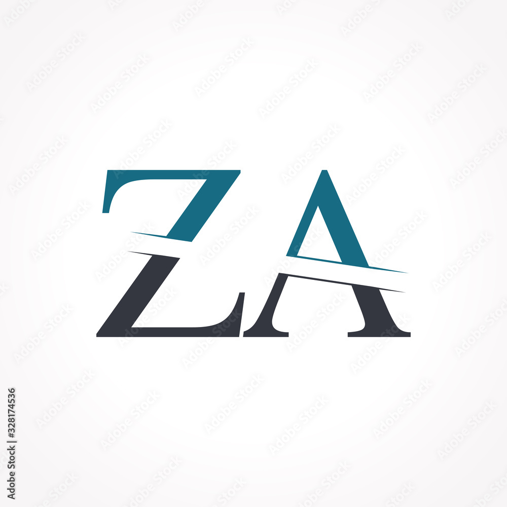 Initial ZA Logo Design Vector Template. Creative Letter ZA Business Logo Vector Illustration Initial ZA Logo Design Vector Template. Creative Letter ZA Business Logo Vector Illustration