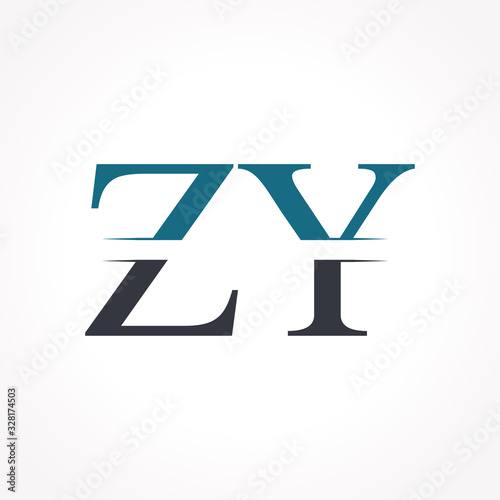Initial ZY Logo Design Vector Template. Creative Letter ZY Business Logo Vector Illustration