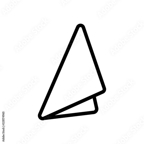 paper napkin vector icon. Thin line sign. Isolated contour symbol illustration