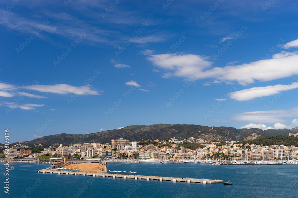 Cruise port in the Palma de Mallorca bay
