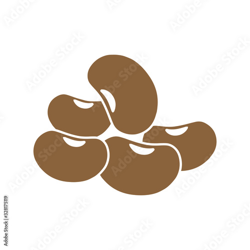 Soy or soya bean soybean flat vector icon for food apps and websites