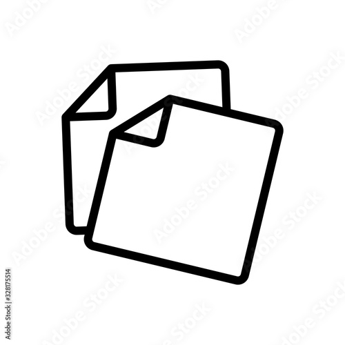 paper napkin vector icon. Thin line sign. Isolated contour symbol illustration