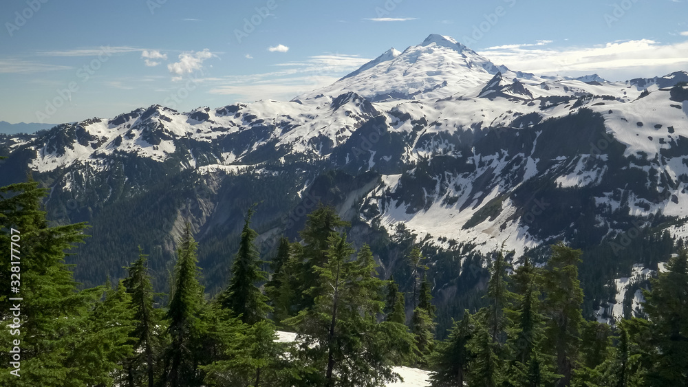 mt baker from artist point in washington state