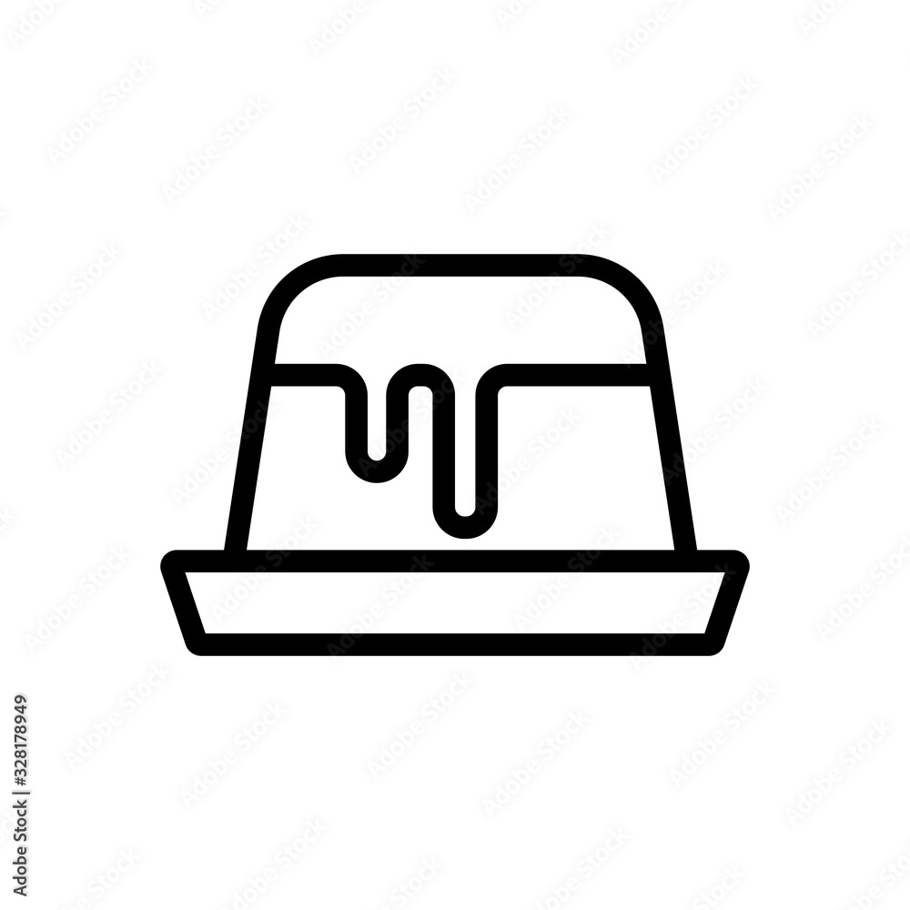 delicious Jelly vector icon. Thin line sign. Isolated contour symbol illustration delicious Jelly vector icon. Thin line sign. Isolated contour symbol illustration