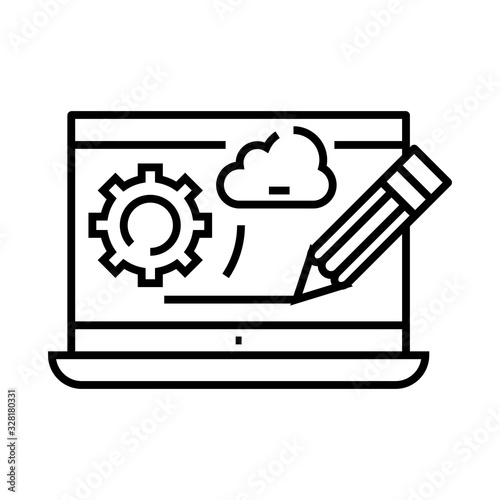 Web design line icon, concept sign, outline vector illustration, linear symbol.