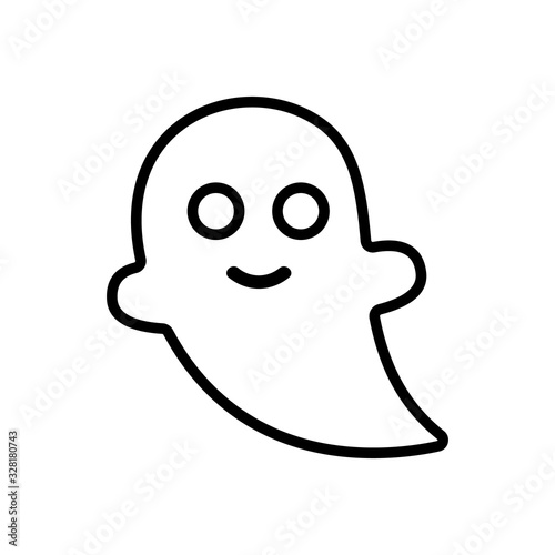 ghost icon vector. Thin line sign. Isolated contour symbol illustration