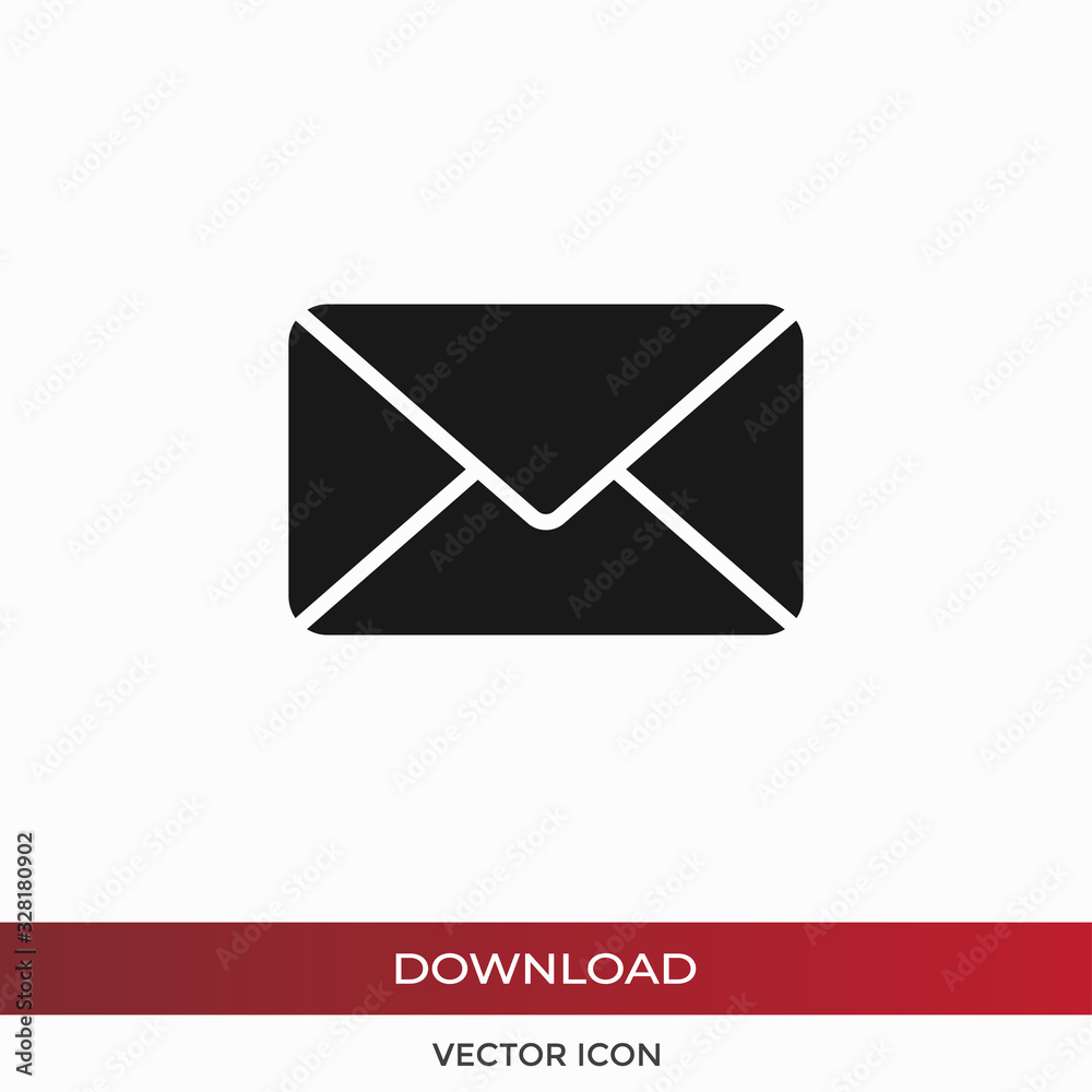 Mail vector icon, envelope symbol in modern design style for web site and mobile app