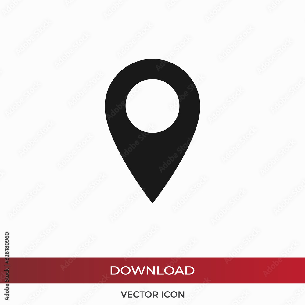 Location vector icon, map pin symbol in modern design style for web site and mobile app Location vector icon, map pin symbol in modern design style for web site and mobile app
